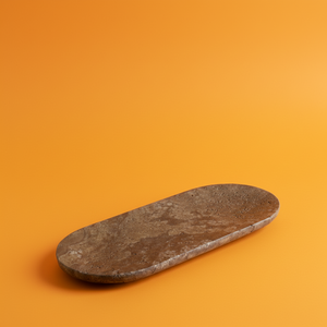 BEIGE TRAVERTINE OVAL TRAY