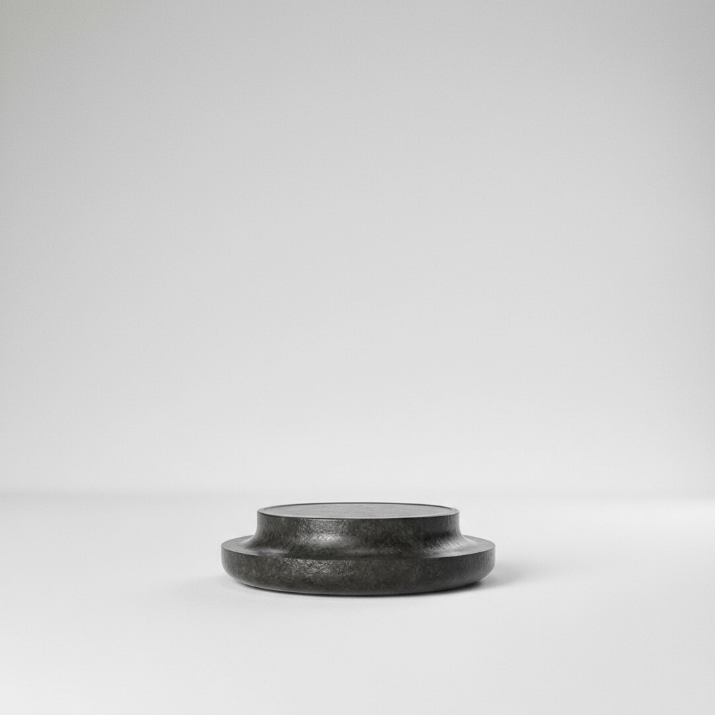 ROUND BLACK MARBLE COFFEE TABLE