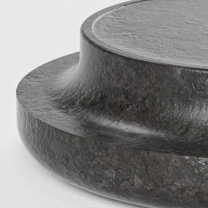 ROUND BLACK MARBLE COFFEE TABLE