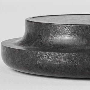 ROUND BLACK MARBLE COFFEE TABLE