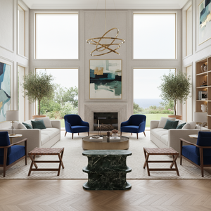 GREEN TRIVIA CONSOLE TABLE