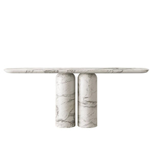 STATUARIO 2 PILLAR CONSOLE TABLE