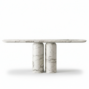 STATUARIO 2 PILLAR CONSOLE TABLE