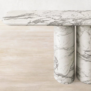 STATUARIO 2 PILLAR CONSOLE TABLE