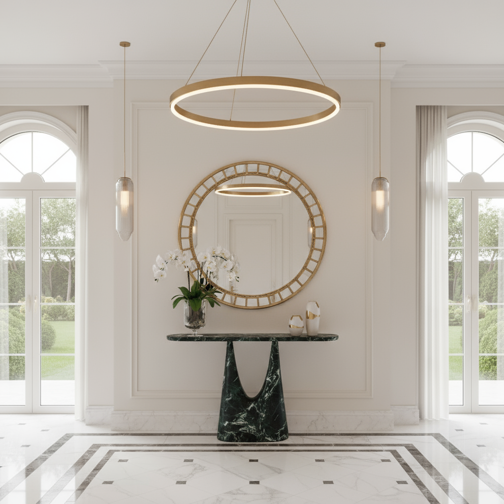 Emerald Green Console Table