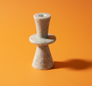 Brown Marble Candle Holder