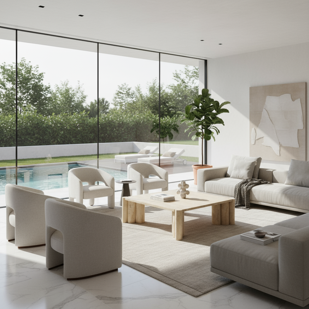 Travertine 4 Scrum Coffee Table